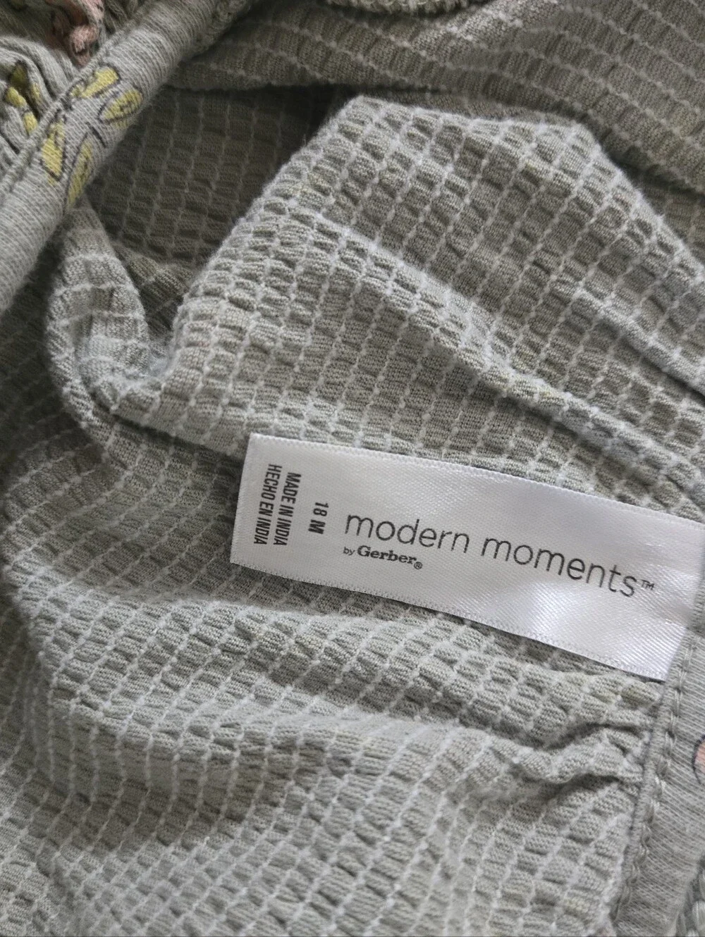 Modern Moments by Gerber Girls Floral Ruffle Dress 18M Gray Pink